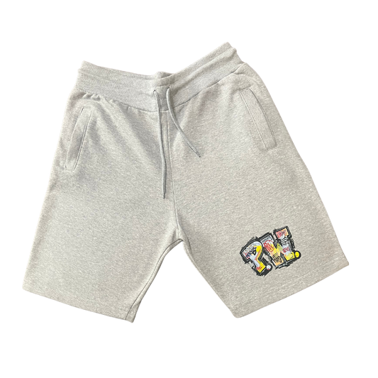 PW Graffiti Shorts -Unisex -Grey