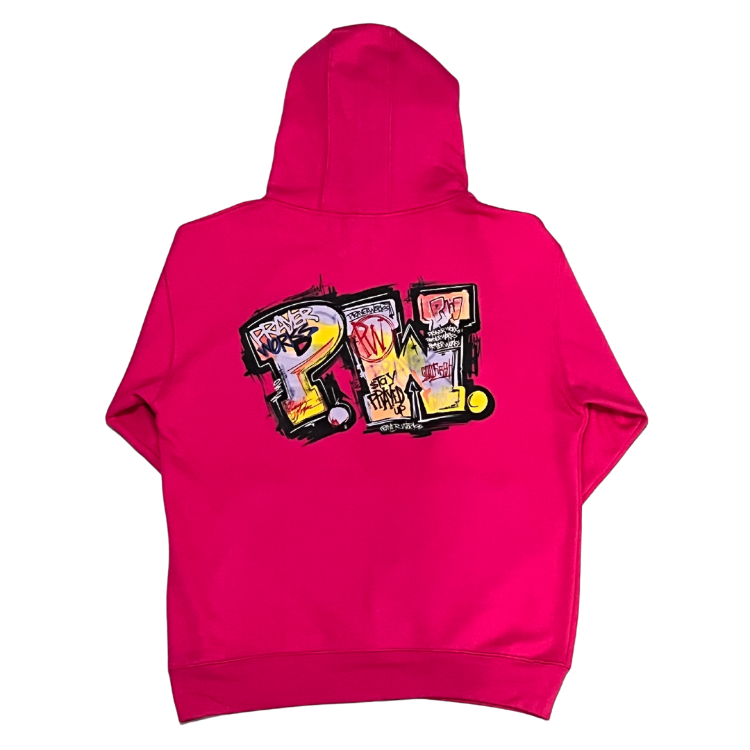 PW Graffiti Sweatsuit - Fuchsia Pink