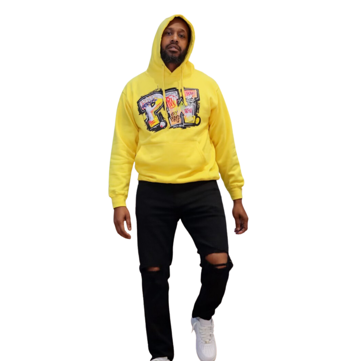 PW Graffiti Hoodie - Yellow