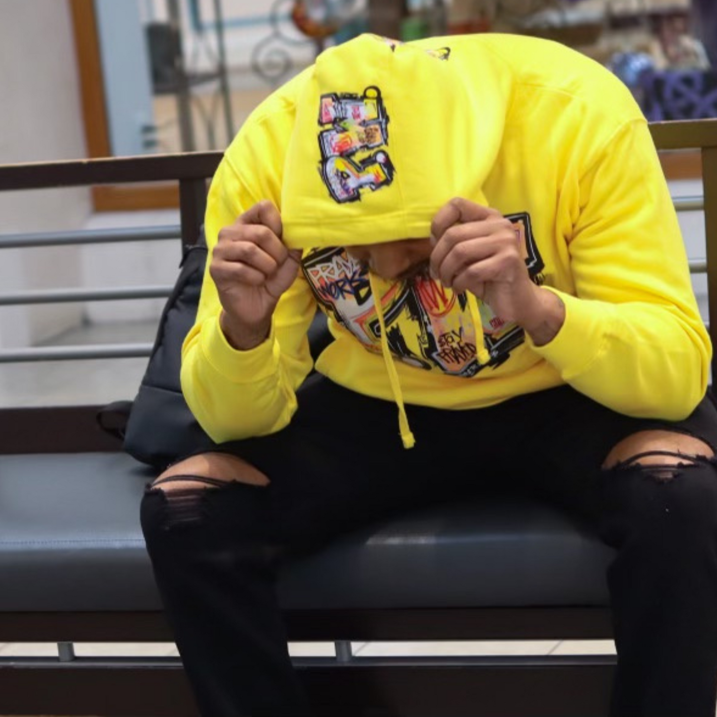 PW Graffiti Hoodie - Yellow