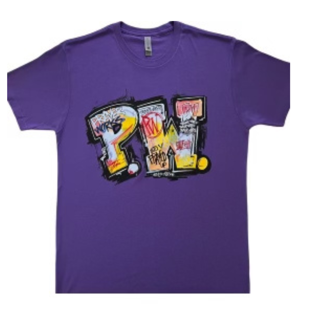 PW Graffiti Tee - Royal Purple